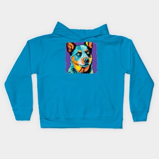 Australian Cattle Dog Pop Art - Dog Lover Gifts Kids Hoodie